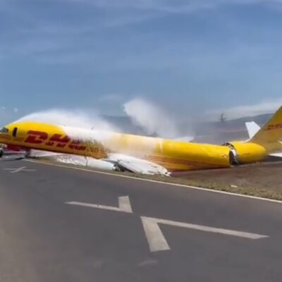 Video: Un avión se partió en dos al aterrizar en el aeropuerto de Costa Rica