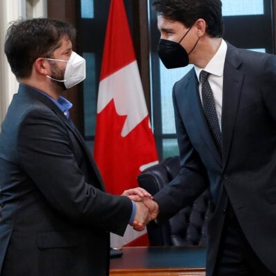 El presidente Boric se reunió en Canadá con el Premier Trudeau