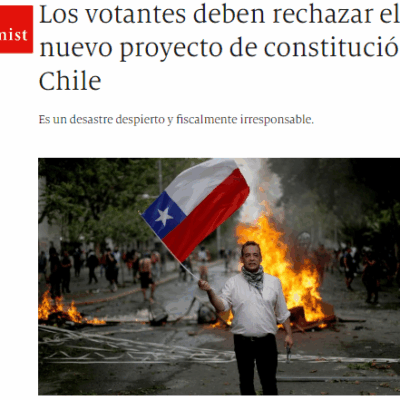 The Economist: «los chilenos deberían rechazar la nueva Constitución»