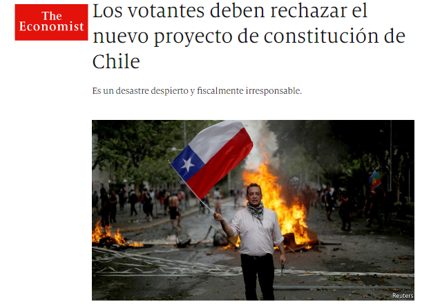 The Economist: «los chilenos deberían rechazar la nueva Constitución»