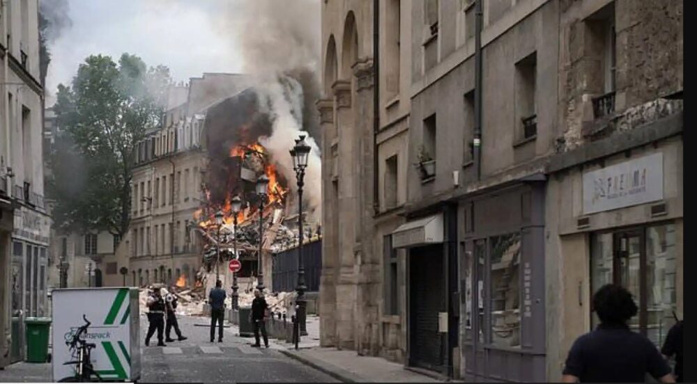 Explosión por fuga de gas en París deja heridos de gravedad