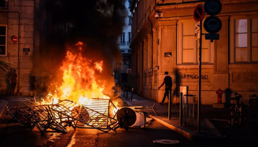Francia vive ola de protestas tras caso de brutalidad policiaca