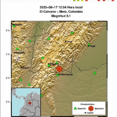 Un fuerte sismo de 6,1 sacude Colombia