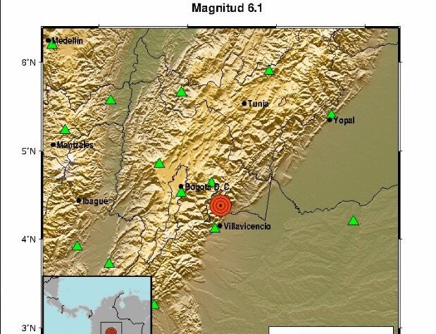Un fuerte sismo de 6,1 sacude Colombia