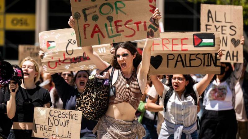 Protestas Propalestina van en aumento en universidades de EU