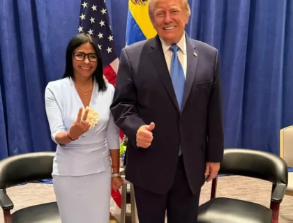 La foto de Trump y Delcy Rodríguez marca el inicio de la Asamblea General de la ONU