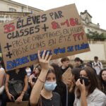 Estudiantes se movilizan en Francia para exigir más recursos y mejores condiciones educativas