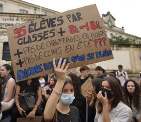 Estudiantes se movilizan en Francia para exigir más recursos y mejores condiciones educativas