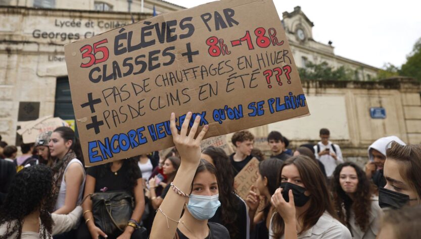 Estudiantes se movilizan en Francia para exigir más recursos y mejores condiciones educativas
